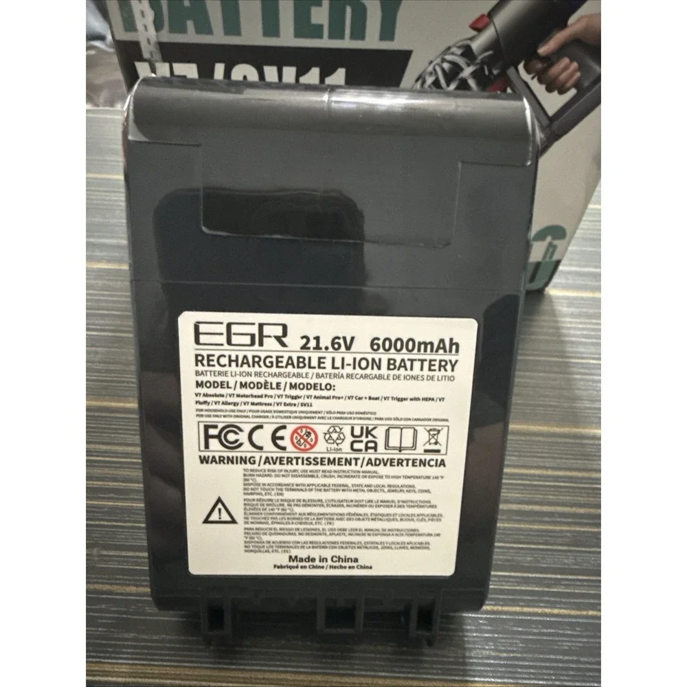 EGR Advanced Battery V7/SV11 Replacement 6000mAh for Dyson V7